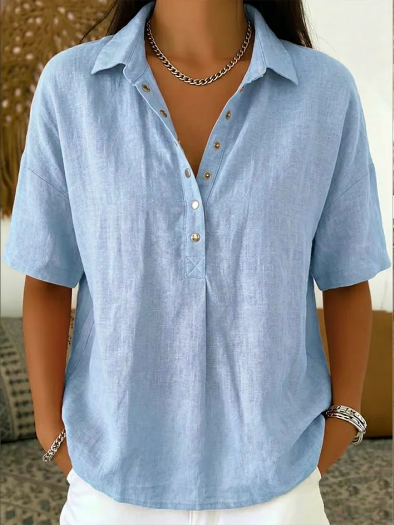 Marisa | Blusa con cuello y detalle de botones