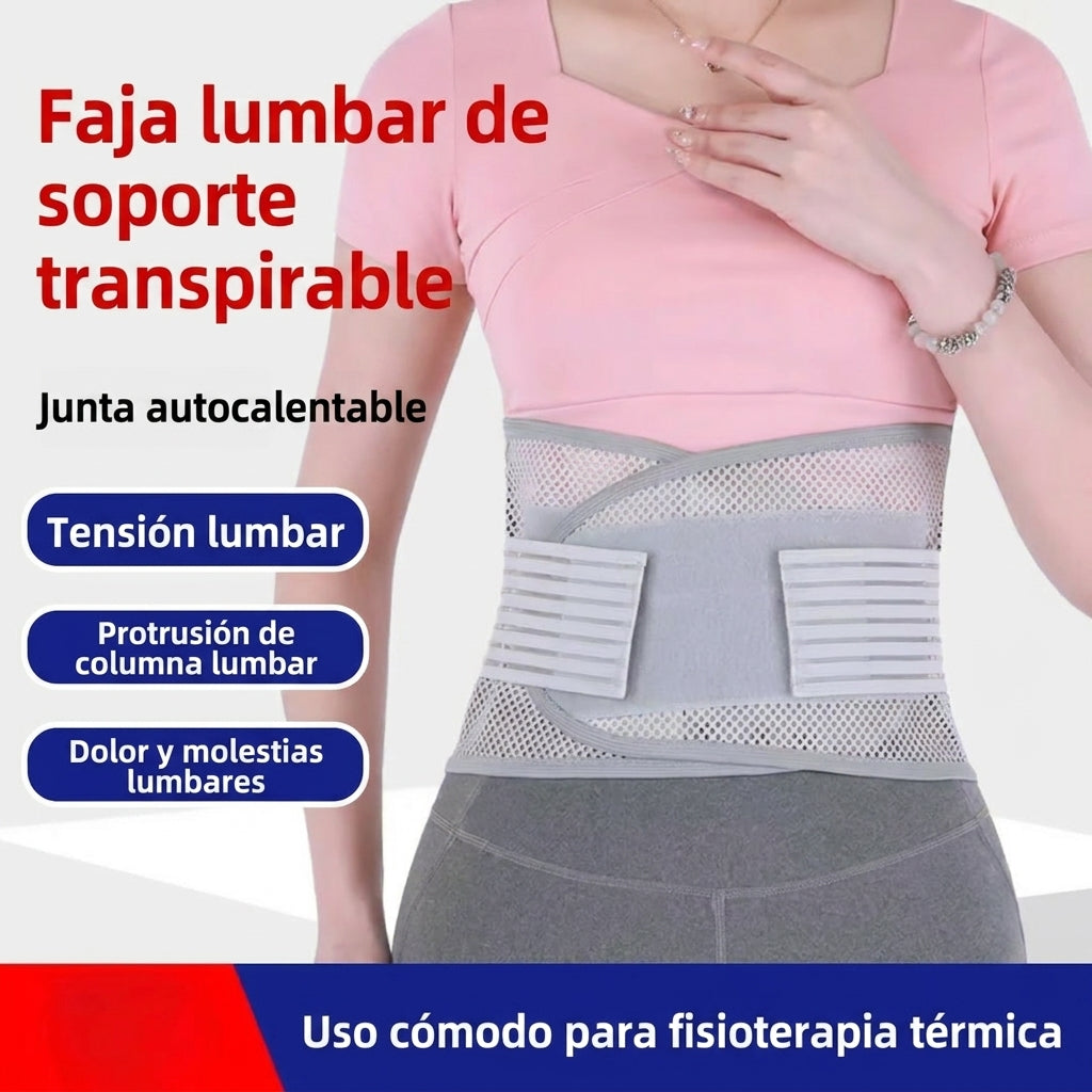 Cinturón Lumbar Profesional | Soporte Postural Transpirable Unisex