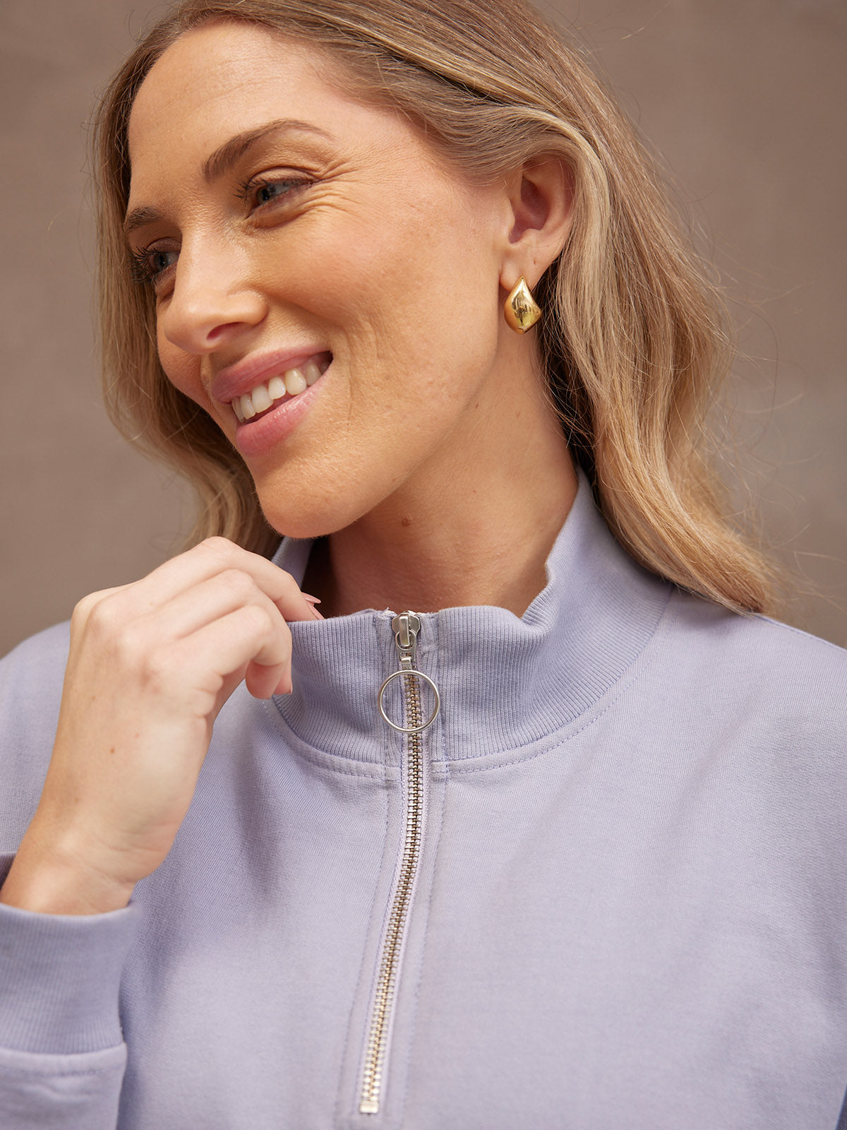 SUDADERA CREMALLERA LILA