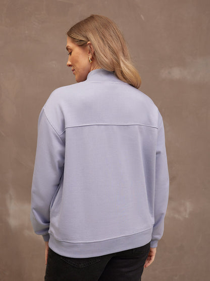 SUDADERA CREMALLERA LILA