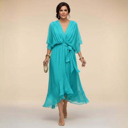 Arabella | Vestido de Silueta Fluida con Escote en V