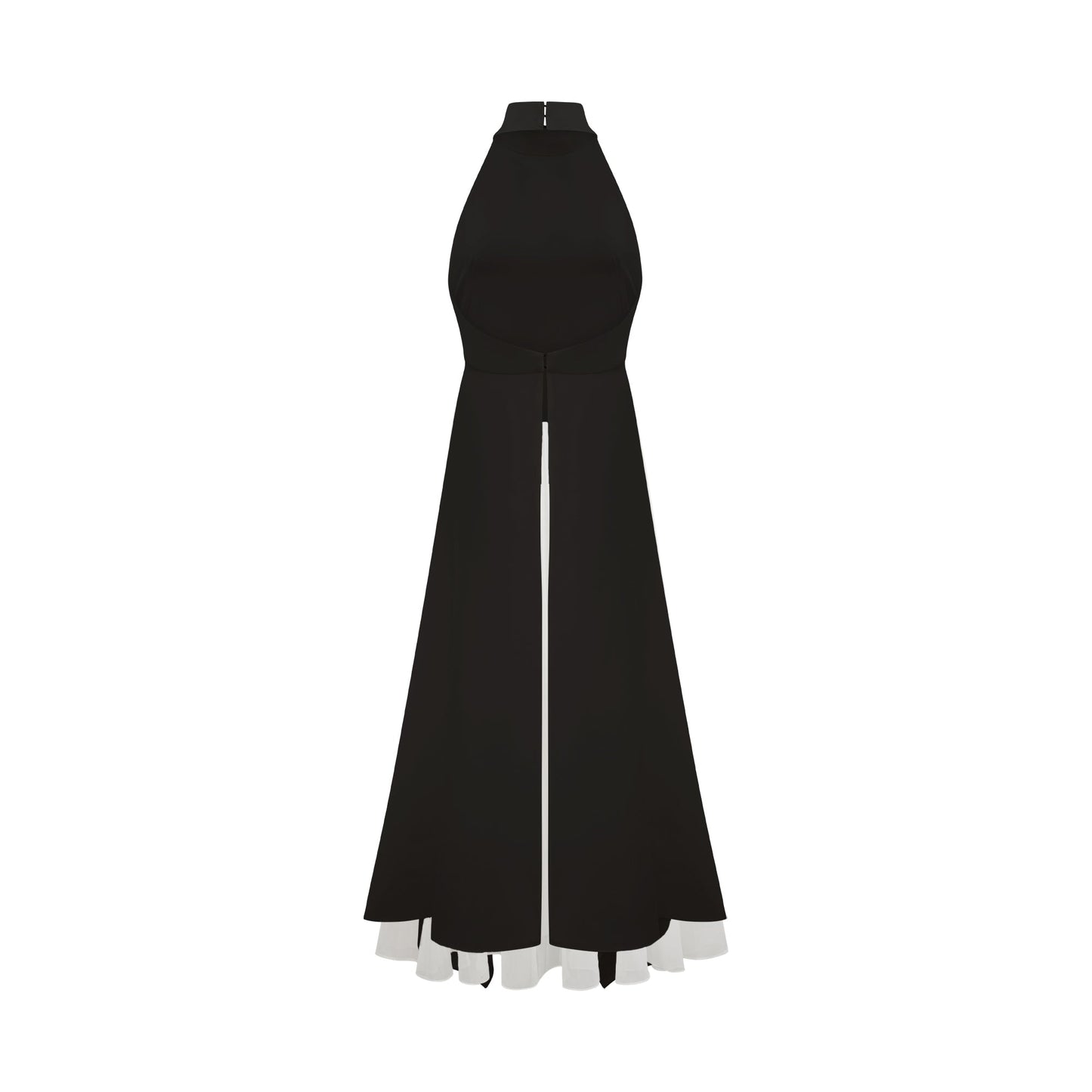 Inés | Vestido largo de capas con cuello halter