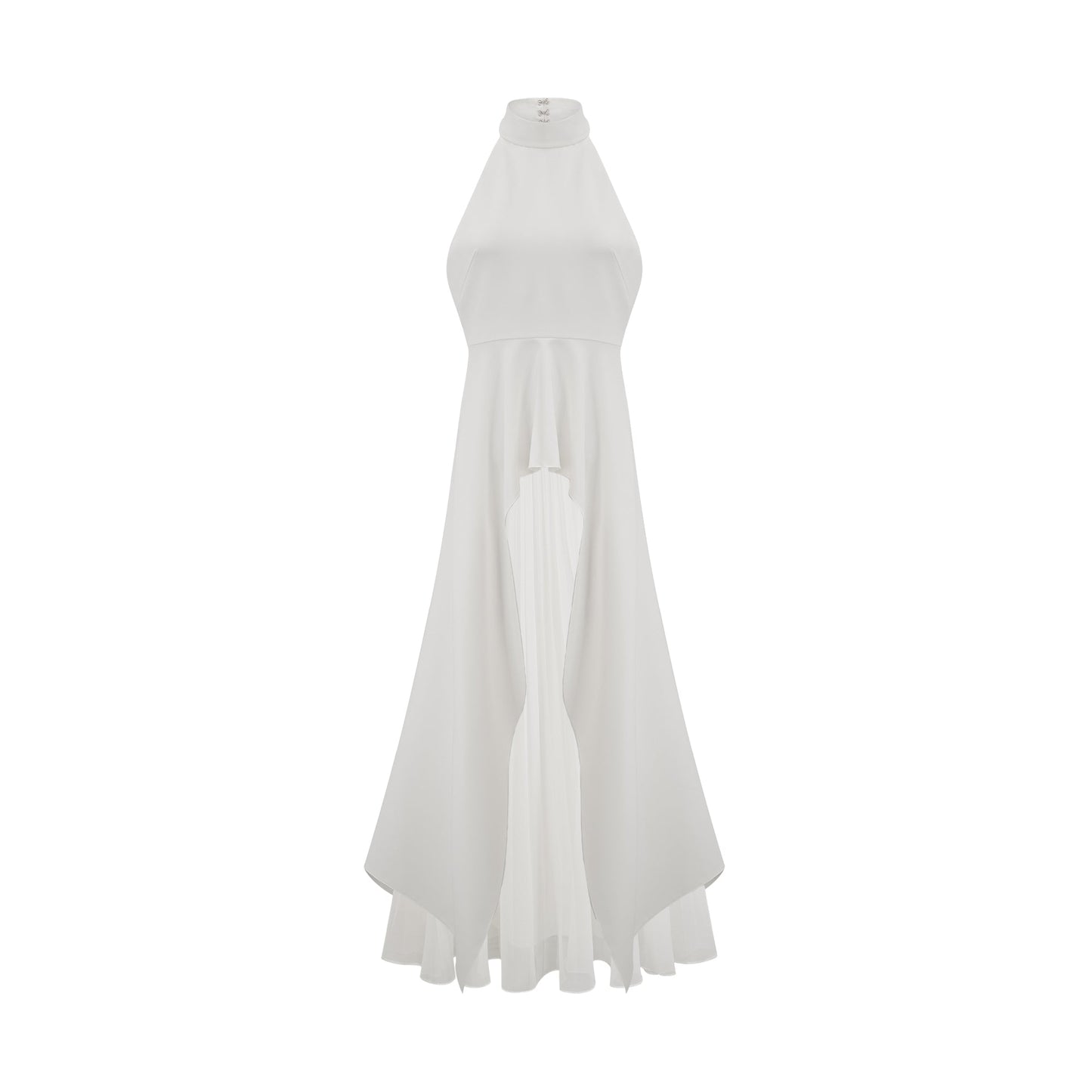 Inés | Vestido largo de capas con cuello halter