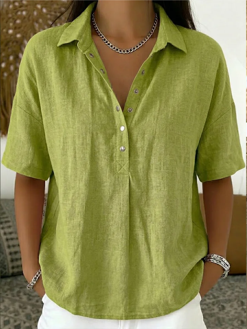 Marisa | Blusa con cuello y detalle de botones