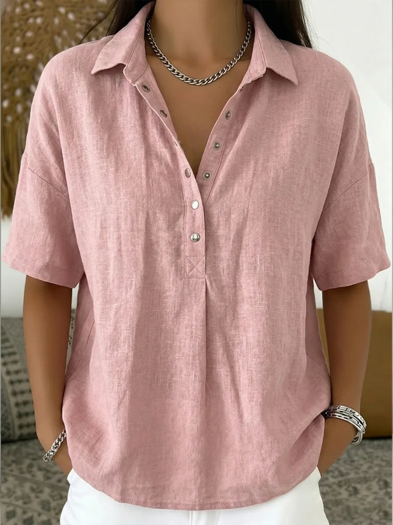 Marisa | Blusa con cuello y detalle de botones