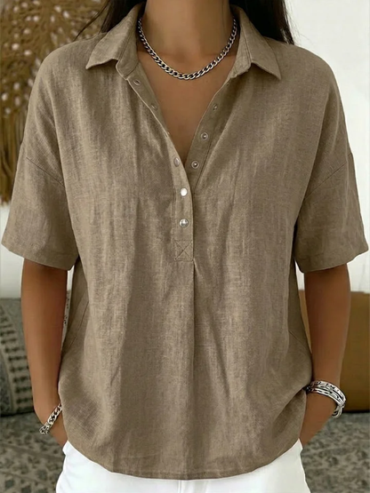 Marisa | Blusa con cuello y detalle de botones