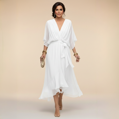 Arabella | Vestido de Silueta Fluida con Escote en V