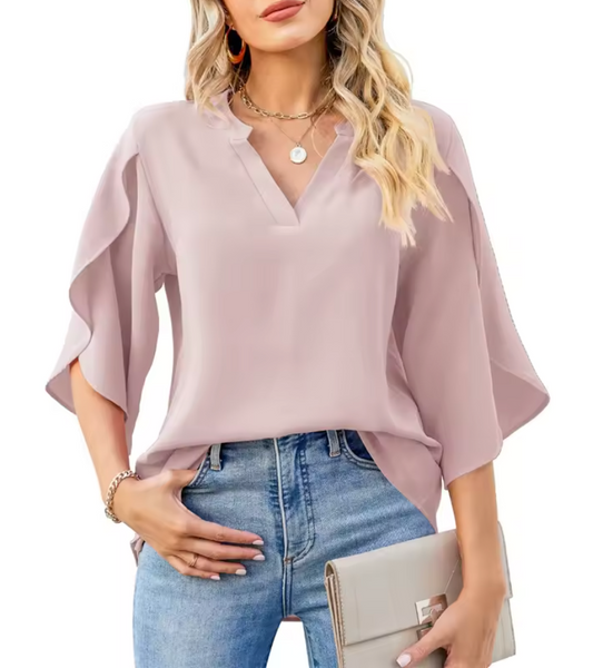 Sofí – Blusa Manga Mariposa con Escote en V
