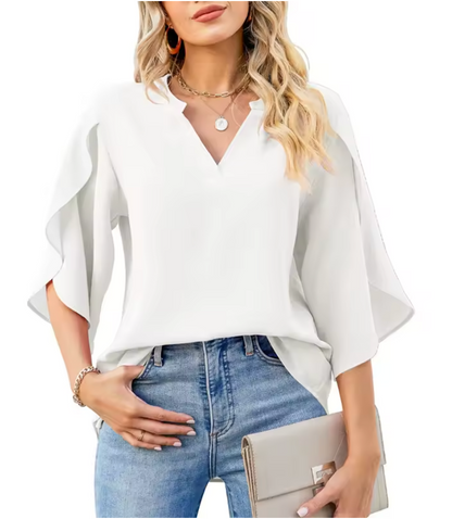Sofí – Blusa Manga Mariposa con Escote en V