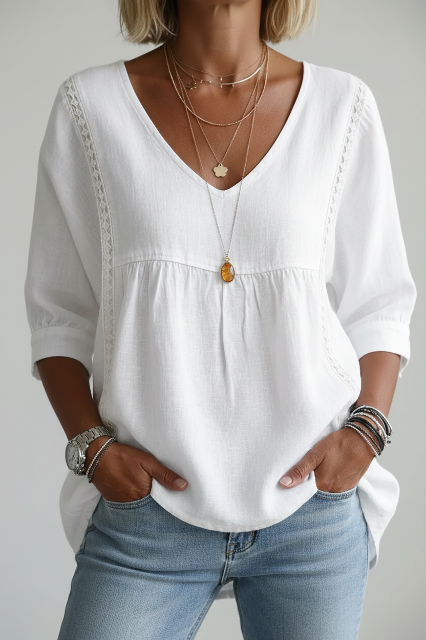 Blusa Bohemia de Encaje — Elegancia Natural