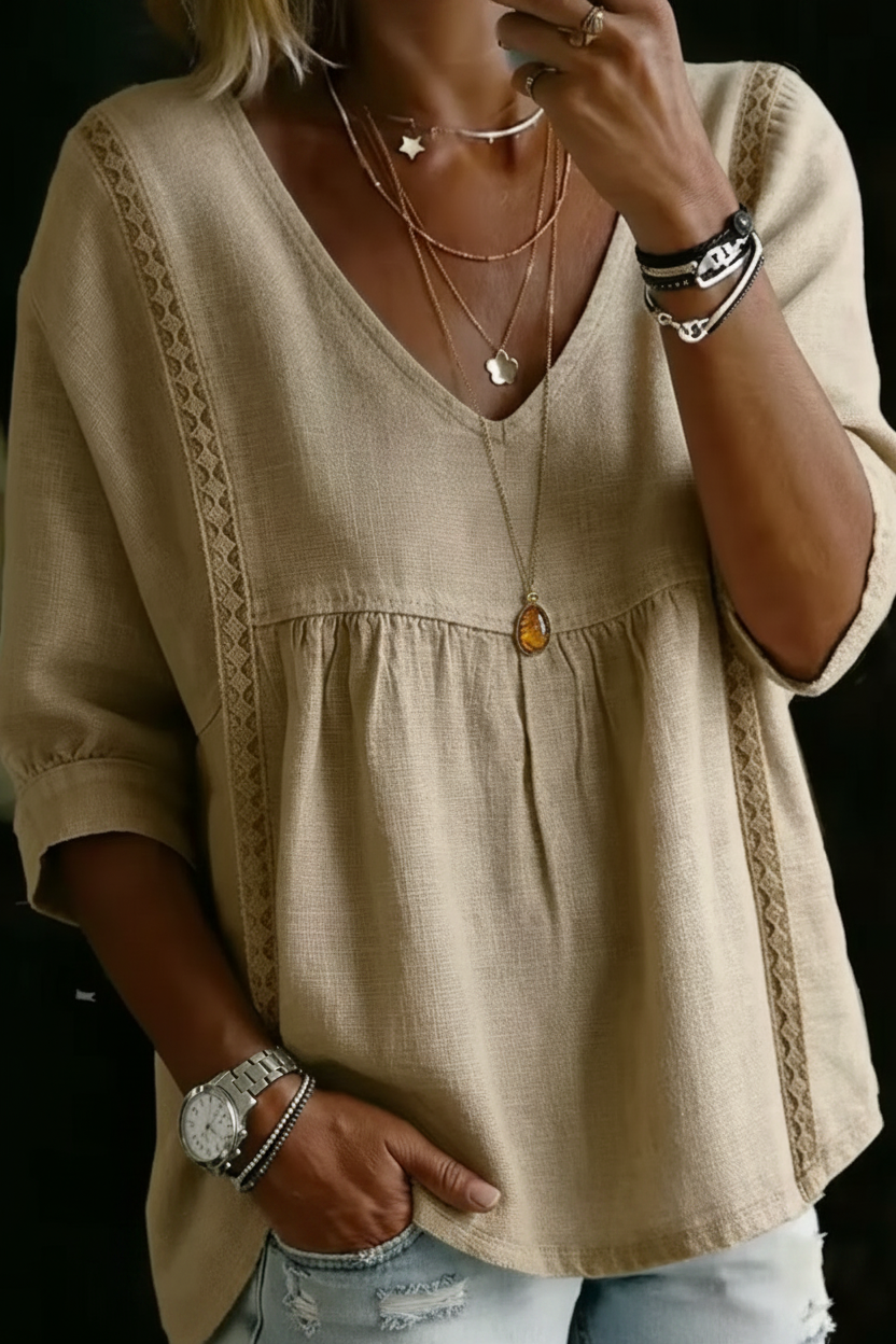 Blusa Bohemia de Encaje — Elegancia Natural
