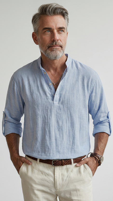 Mason™ | Camisa de Lino Transpirable