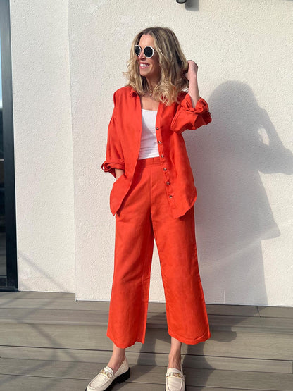 PANTALÓN CROPPED ROJO