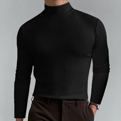 Camiseta de Cuello Alto Slim Fit — Tejido Suave y Transpirable