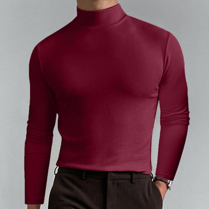 Camiseta de Cuello Alto Slim Fit — Tejido Suave y Transpirable