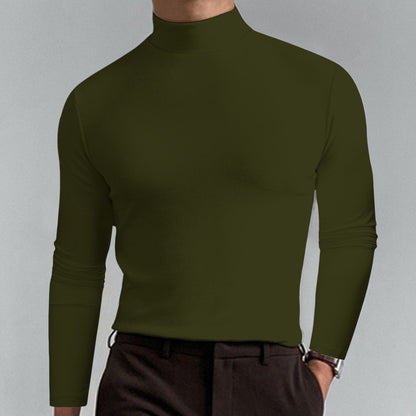 Camiseta de Cuello Alto Slim Fit — Tejido Suave y Transpirable