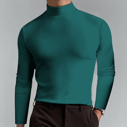 Camiseta de Cuello Alto Slim Fit — Tejido Suave y Transpirable