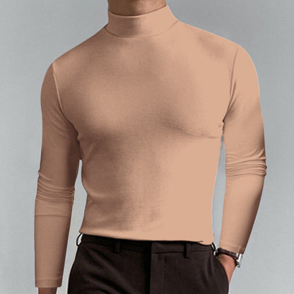 Camiseta de Cuello Alto Slim Fit — Tejido Suave y Transpirable